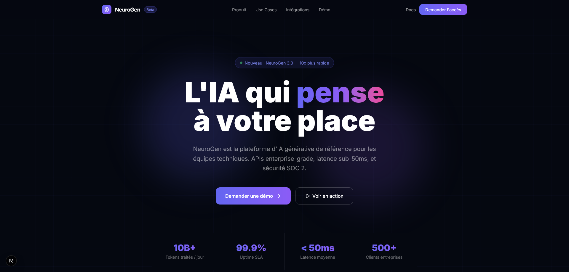 NeuroGen — Startup IA