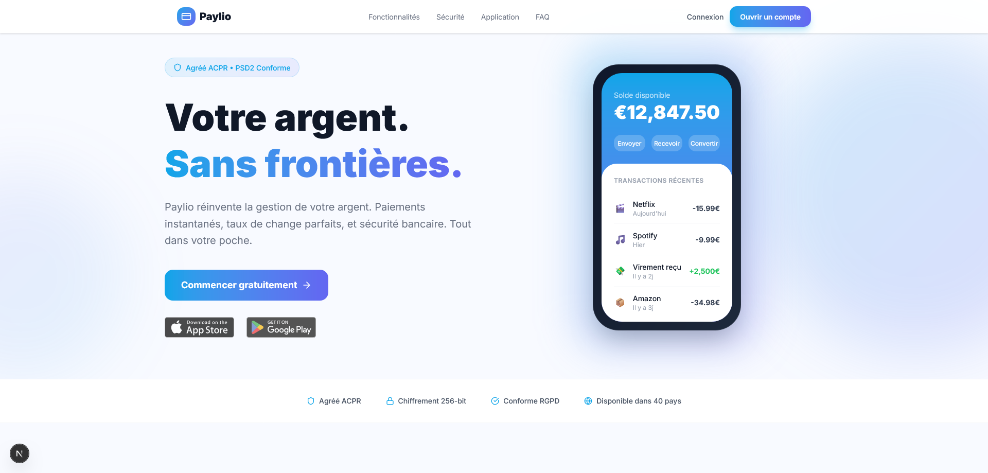 Paylio — App Fintech